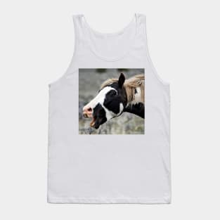 Funny Wild Horse Face Tank Top